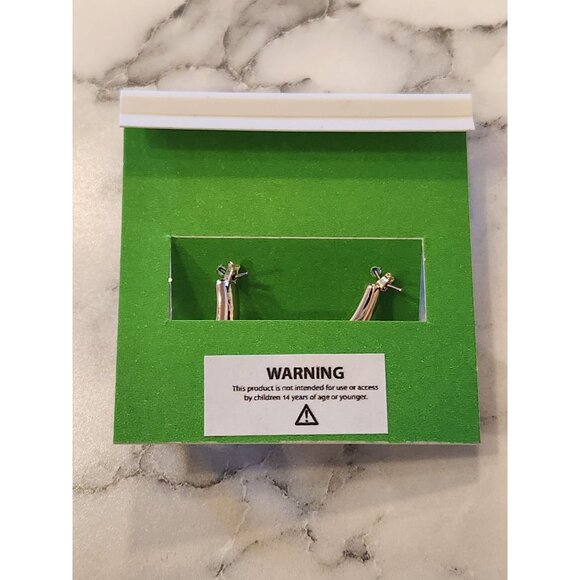 Cappagallo Gold-Tone Oval Hoop Earrings For Women - Picture 3 of 5